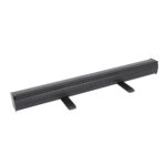 Black roller banner base with twin feet