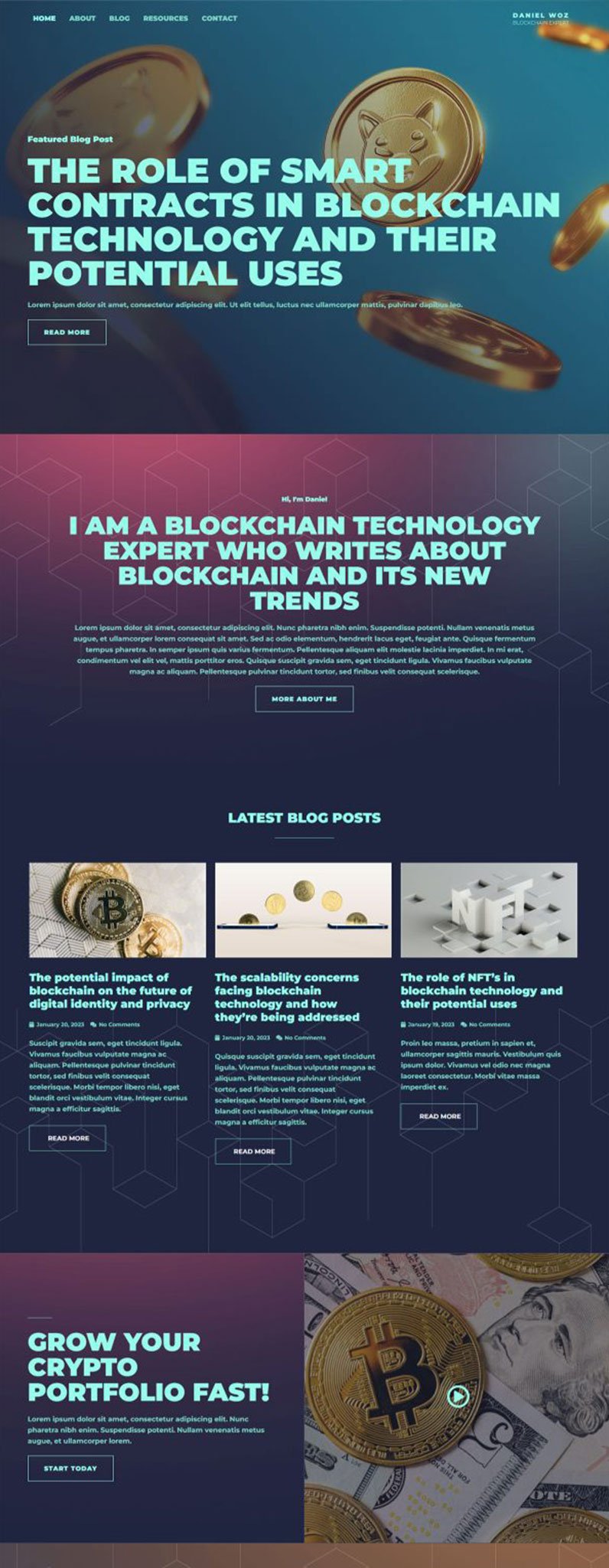 Blockchain Tech Website Template