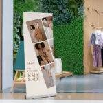 Budget roller banner for events featuring twin feet cassette design and light carry bag