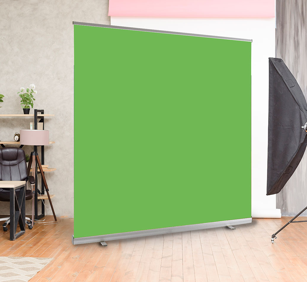 Chroma key green screens for live streaming and content creation