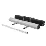 Clear roller banners base with padded carry bag