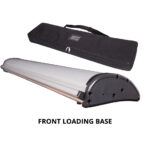Extra wide roller banner base with no feet and high spec padded carry bag
