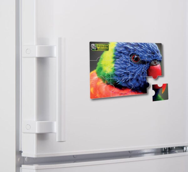 Custom printed magnetic jigsaw puzzles for applying on fridges or any magnetic surface