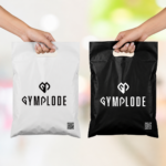 Mailing bags with punched out handle