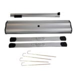 Outdoor roller banner base components