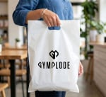 Plastic carrier bags personalised with custom branding