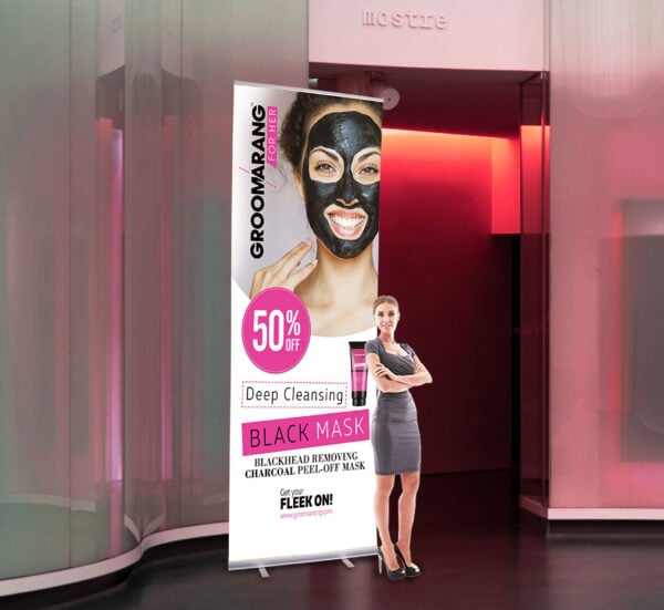 Tall roller banner stands