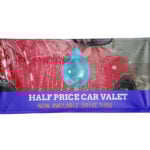 10ft x 2ft Car Valeting Service Banners with Hemming & Eyelets