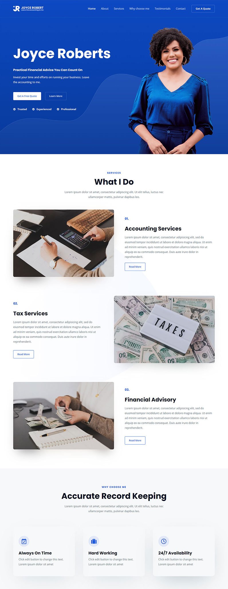 Chartered Accountant Website Template