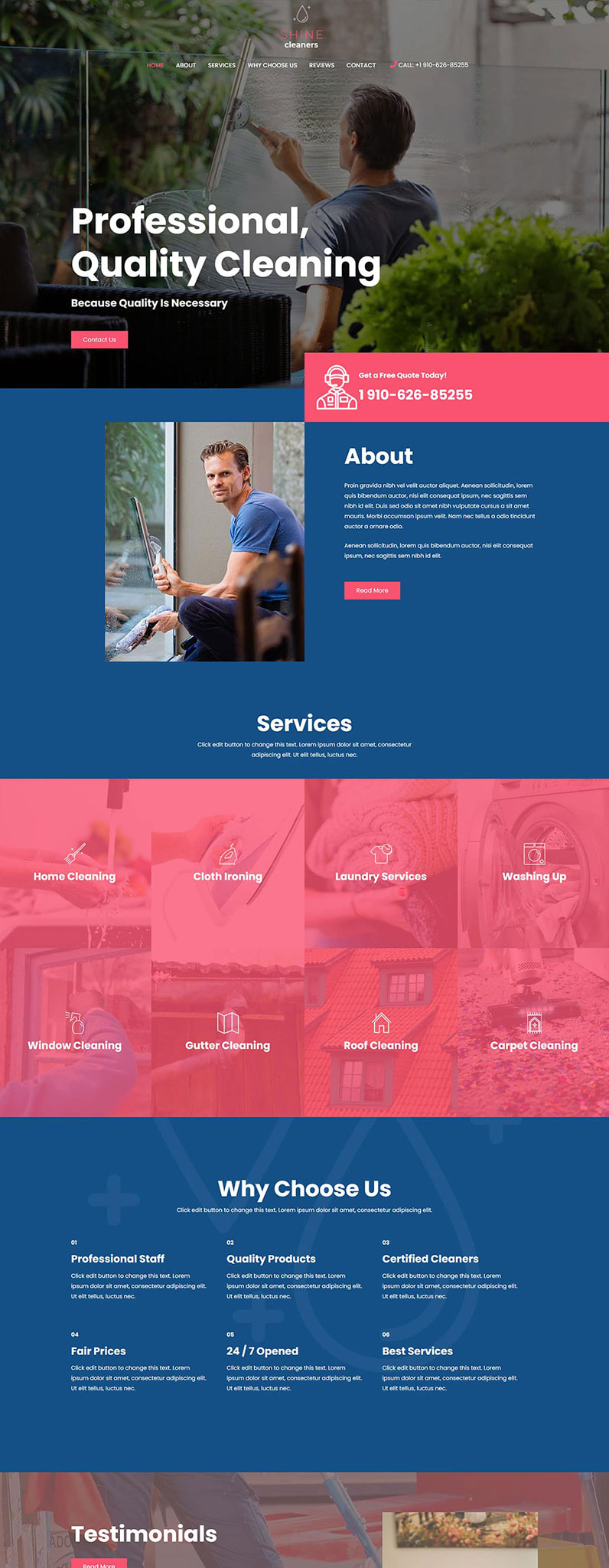 Cleaning Website Template