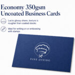 Economy 350gsm Uncoated Business Cards