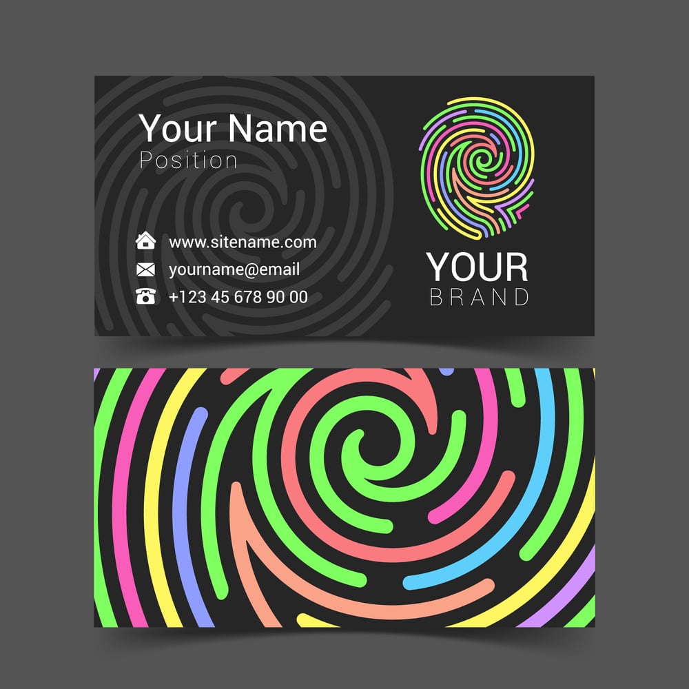 Fingerprint Spot UV Business Cards