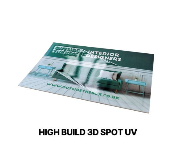 High Build 3D Spot UV Business Cards Printed on 450gsm Silk