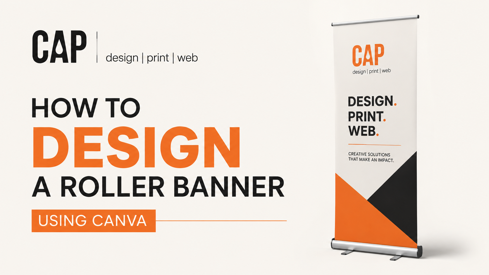 Roller banner design tutorial using Canva