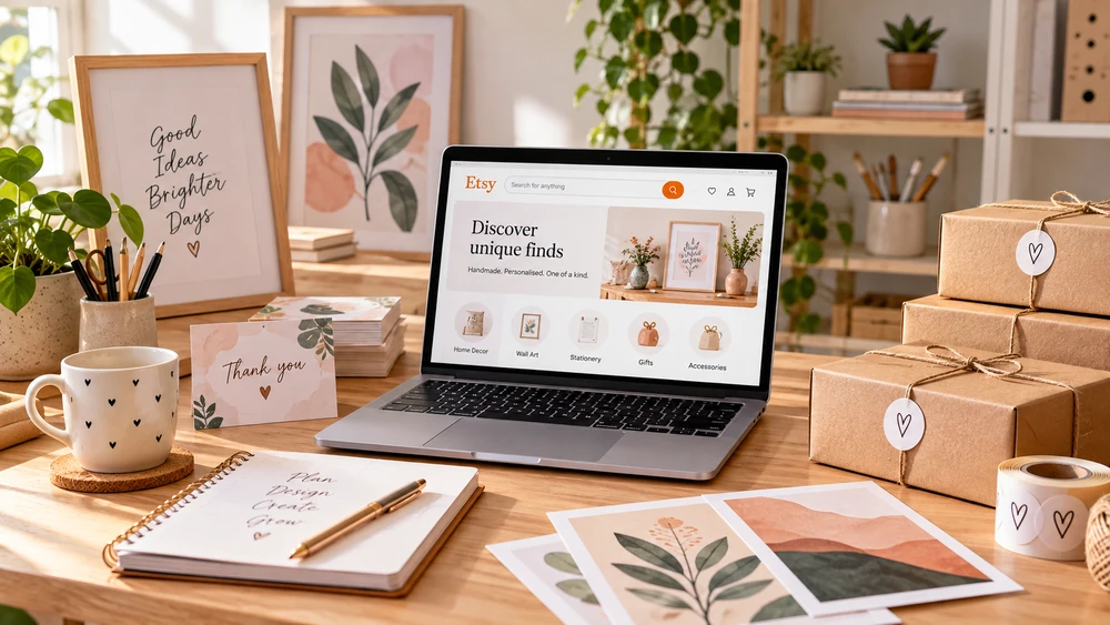 How to set up an Etsy shop from home with handmade and personalised products