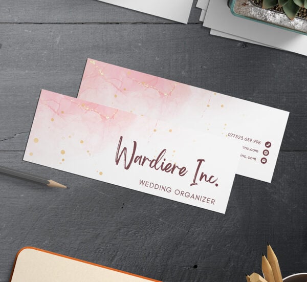 Super Slim Mini Business Cards Printed on 450gsm Silk