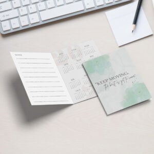 Personalised Business Card Size Folded Pocket Calendars