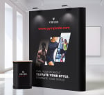 Straight Magnetic Pop-Up Display with Podium Stand