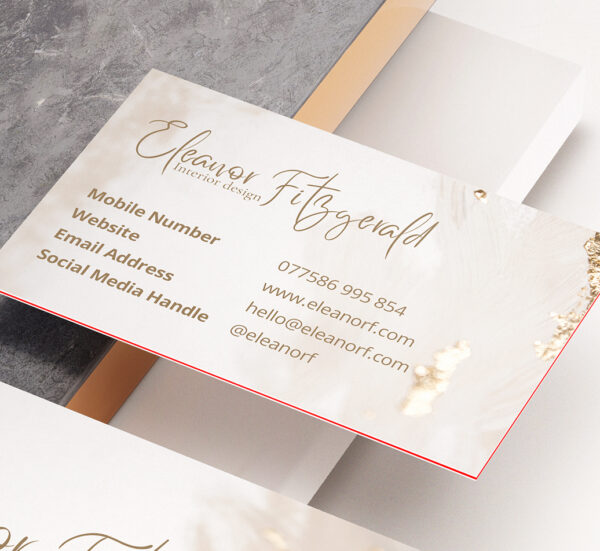 Triple Layer Business Cards with Coloured Core