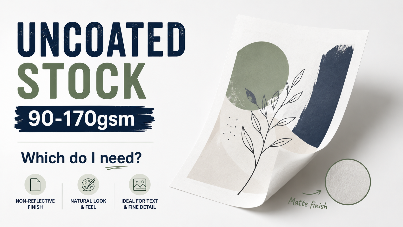 Uncoated poster printing paper