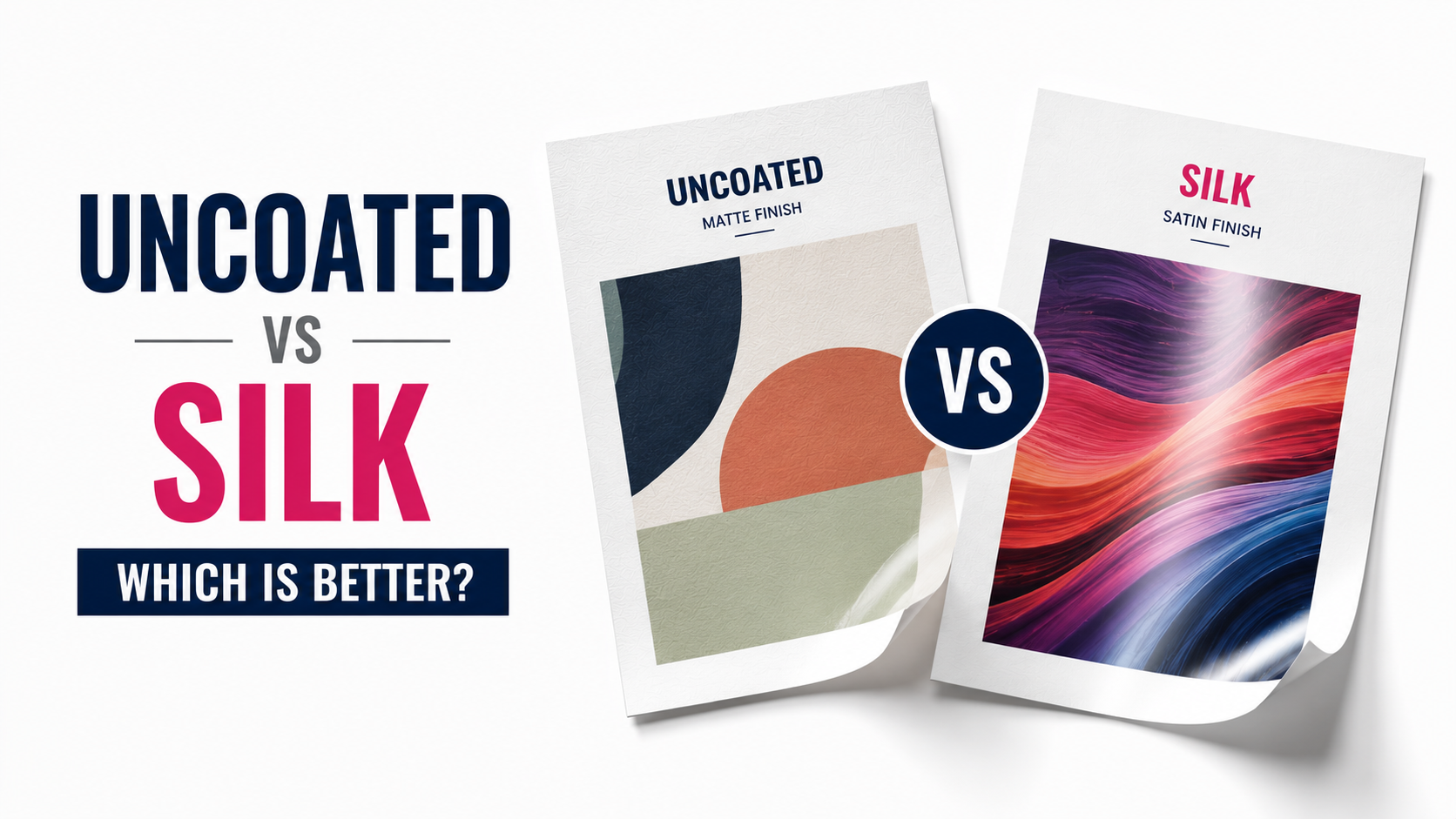Uncoated versus silk poster printing paper