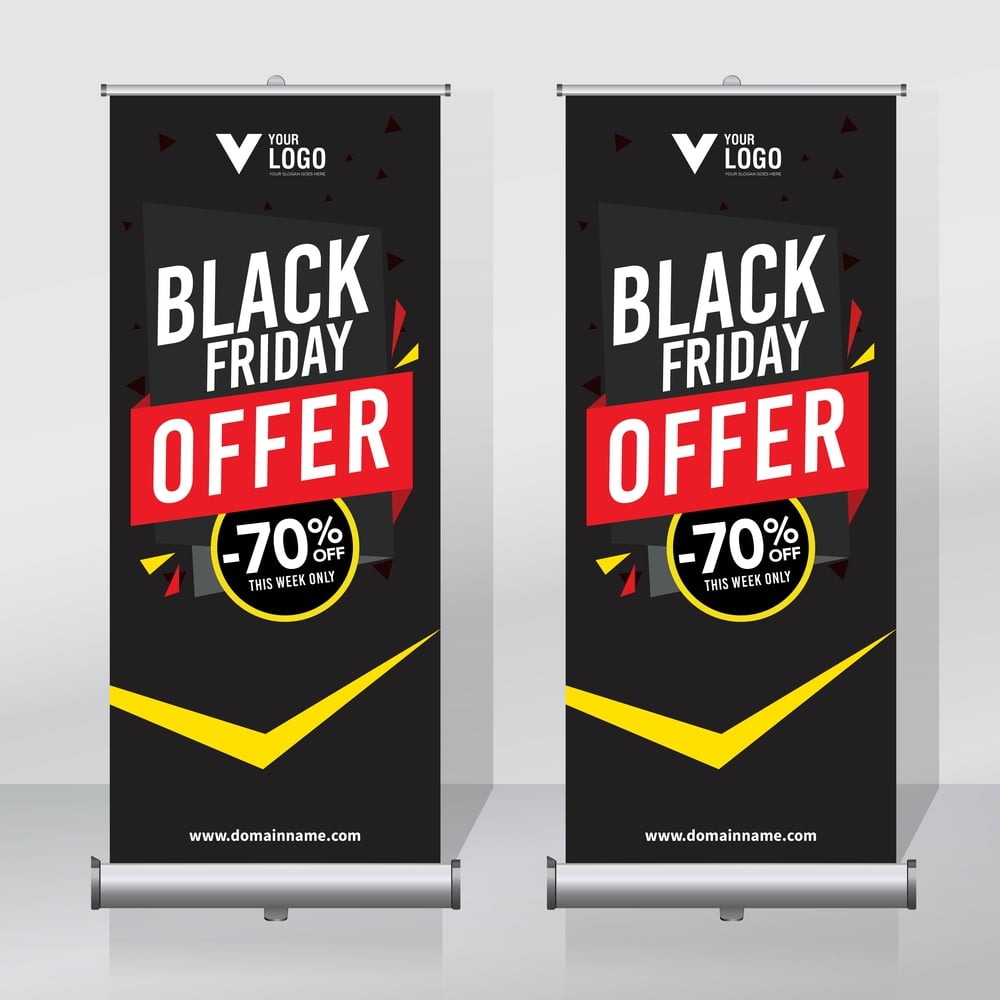 Fast Delivery Service Roll Up Banner, Print Templates ft. delivery